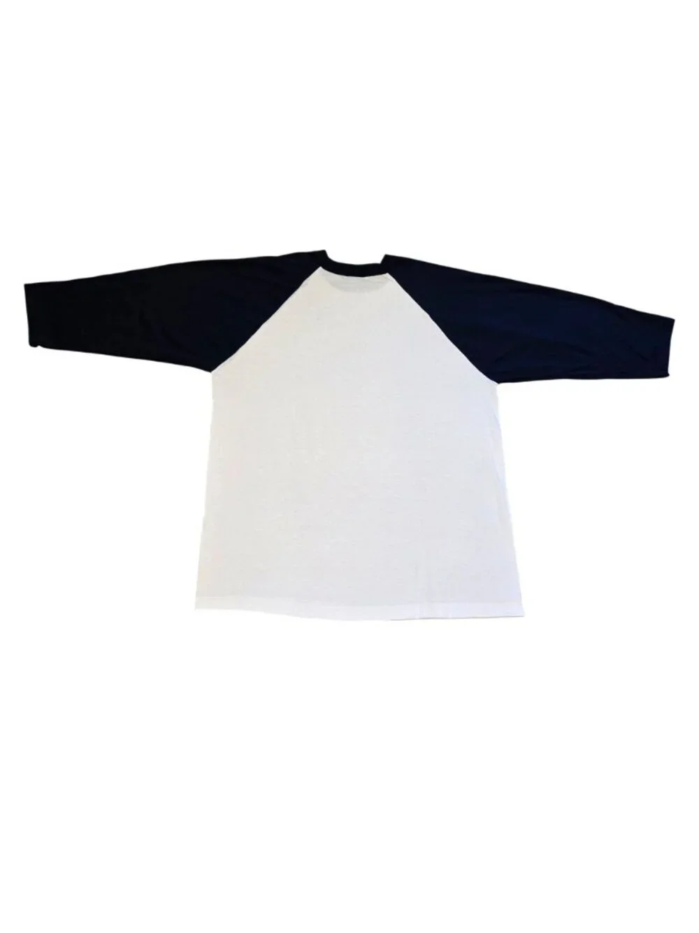 Vintage Rawlings White Navy Blue Raglan 3/4 Sleeve Baseball T Shirt Large NEW